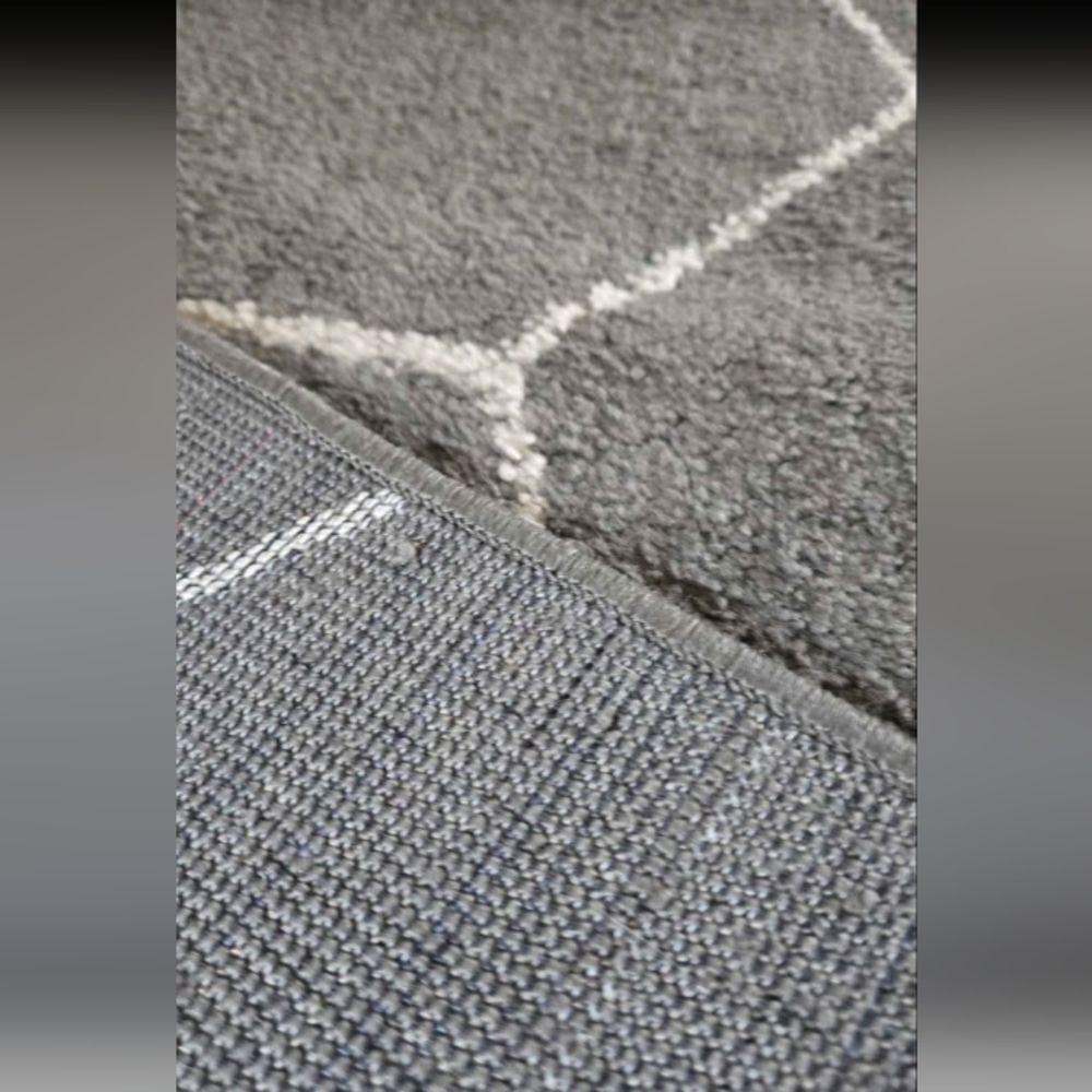 Geometric Gray Area Rug Runner Home Area House Run Long Carpet - Picture 3 of 11